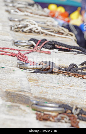 nautical anchor chains Stock Photo