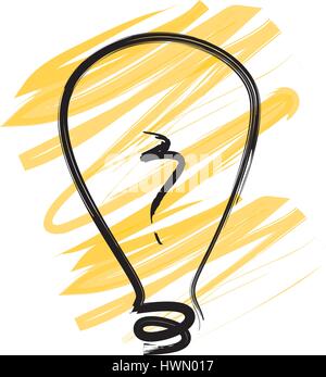 bulb vector drawing Stock Vector