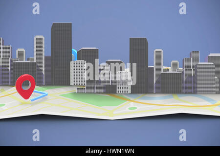 cityscape against vignette 3d Stock Photo