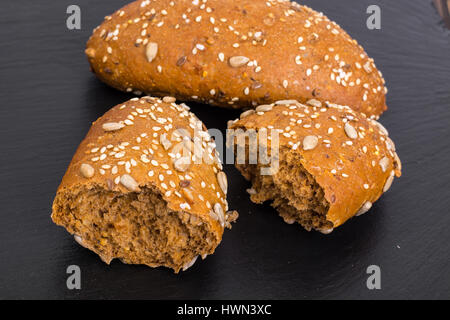 Multi grain bread with different seeds Stock Photo