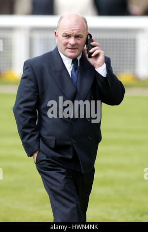 DAVID NICHOLLS RACE HORSE TRAINER YORK RACECOURSE YORK 14 May 2002 Stock Photo