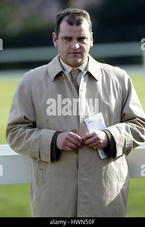 BRIAN MEEHAN RACE HORSE TRAINER DONCASTER RACECOURSE DONCASTER 21 March 2002 Stock Photo