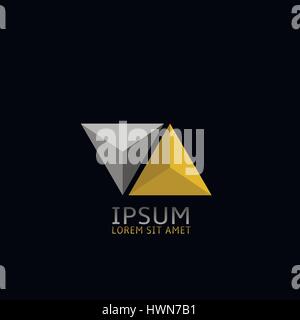 Pyramids logo icon Stock Vector