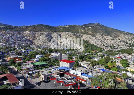 Haiti, Port au Prince, slum Jalousie Stock Photo