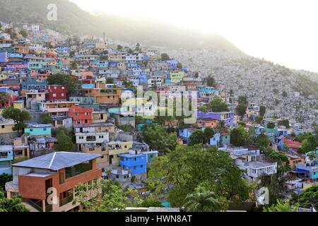 Haiti, Port au Prince, slum Jalousie Stock Photo