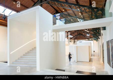 Belgium, Brussels, Saint Gilles district, Patinoire Royale, an old skating rink built in 1877 and transformed in 2015 by the French interior architect Pierre Yovanovitch into an art gallery Stock Photo