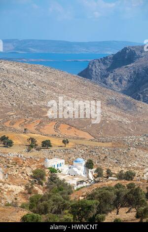 Greece, Dodecanese archipelago, Astypalaia island, Flevariotissa monastery Stock Photo