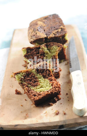 Cake chocolat thé vert Stock Photo