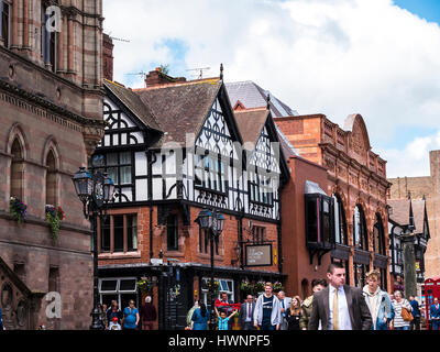 Chester is the County City of Cheshire England, It has been a city since Roman Times when it was a Roman garrison town. Stock Photo
