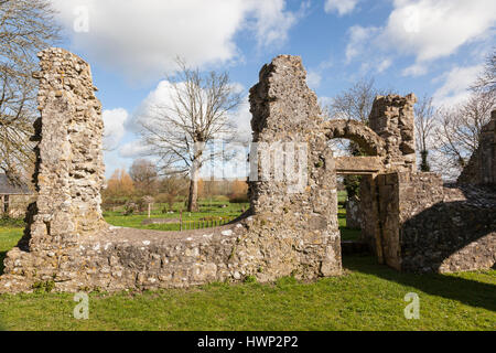 Old St Leonards Church, in the village of Sutton Veny, Wiltshire, England, UK Stock Photo