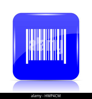Barcode icon. Barcode website button on white background Stock Photo ...