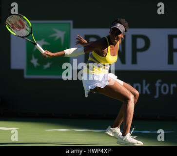 Indian Wells, United States. 13 March, 2017. Venus Williams in action at the 2017 BNP Paribas Open WTA Premier Mandatory tournament © Jimmie48 Photogr Stock Photo