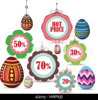 easter labels and badges for sale Stock Vector