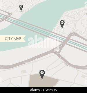 Vector city map Stock Vector