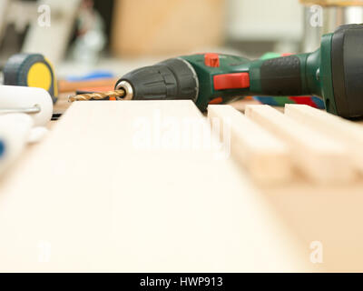 DIY  tools concept cordless drill Stock Photo
