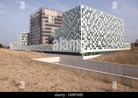 The Hague, Netherlands - March 27, 2016: The International Criminal Court at the new 2015 opened ICC building. Stock Photo