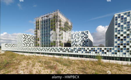 The Hague, Netherlands - July 5, 2016: The new 2016 opened International Criminal Court building located at the dunes. Stock Photo