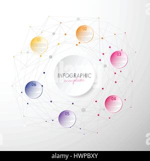 Colorful infographic template with place for your own text - light version. Stock Vector