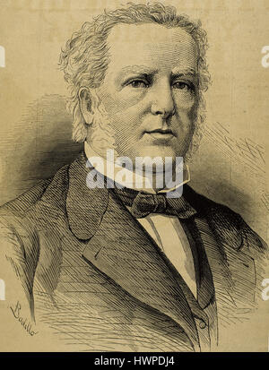 Casimir Pierre Perier (1777-1832). French banker, mine owner, political leader and statesman. Portrait. Engraving. Stock Photo