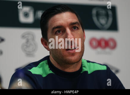 Republic of Ireland's Stephen Ward during a press conference at the FAI National Training Centre, Dublin. Stock Photo