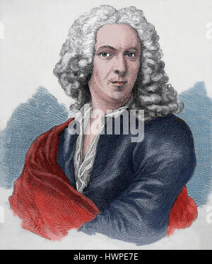 Carl Linnaeus (1707-1778). Swedish botanist, physician and zoologist. Portrait. Engraving, 1883. Color. Stock Photo