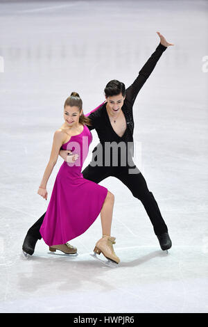 Taipei, Taiwan. 16th Mar, 2017. Anastasia Shpilevaya & Grigory Smirnov (RUS) Figure Skating : ISU World Junior Figure Skating Championships, Ice Dance Short Dance at Taipei Arena in Taipei, Taiwan . Credit: AFLO SPORT/Alamy Live News Stock Photo