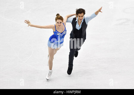 Taipei, Taiwan. 16th Mar, 2017. Angelique Abachkina & Louis Thauron (FRA) Figure Skating : ISU World Junior Figure Skating Championships, Ice Dance Short Dance at Taipei Arena in Taipei, Taiwan . Credit: AFLO SPORT/Alamy Live News Stock Photo