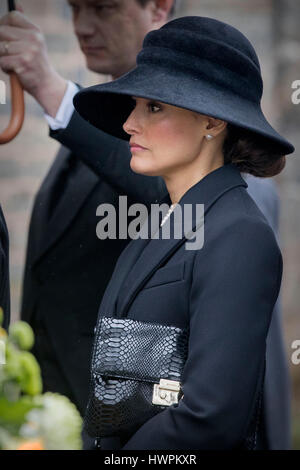 Bad Berleburg, Germany. 21st Mar, 2017. Carina Axelsson attends the funeral service of Prince Richard zu Sayn-Wittgenstein-Berleburg at the Evangelische Stadtkirche in Bad Berleburg, Germany, 21 March 2017. Photo: Patrick van Katwijk POINT DE VUE OUT - NO WIRE SERVICE - Photo: Patrick Van Katwijk//dpa/Alamy Live News Stock Photo