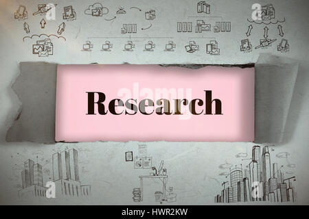 Composite image of business icons against pink background  3d Stock Photo