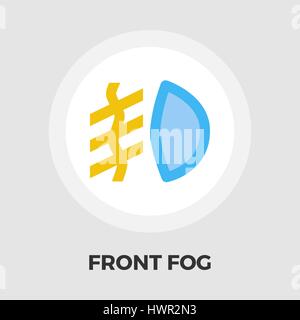 Front fog light icon vector. Flat icon isolated on the white background. Editable EPS file. Vector illustration. Stock Vector