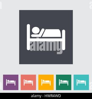 Hotel single icon. Vector illustration. Stock Vector