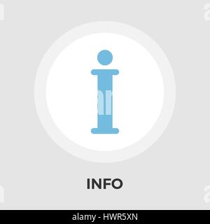 Info icon vector. Flat icon isolated on the white background. Editable EPS file. Vector illustration. Stock Vector