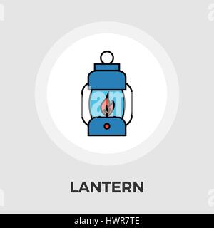 Lantern icon vector. Flat icon isolated on the white background. Editable EPS file. Vector illustration. Stock Vector