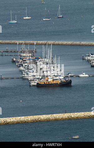 Yachts at Weymouth sailing academy,Dorset,UK Stock Photo