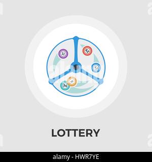 Lotteries icon vector. Flat icon isolated on the white background. Editable EPS file. Vector illustration. Stock Vector