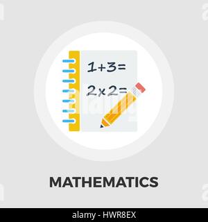 Mathematics icon vector. Flat icon isolated on the white background. Editable EPS file. Vector illustration. Stock Vector