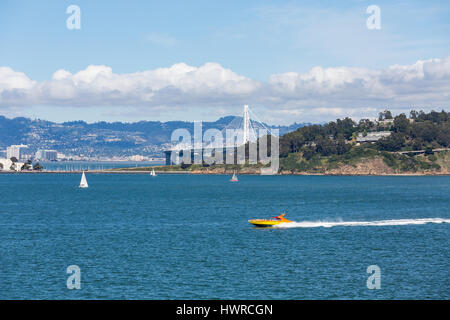 Many Pleasure Boats in San Francisco Bay Stock Photo