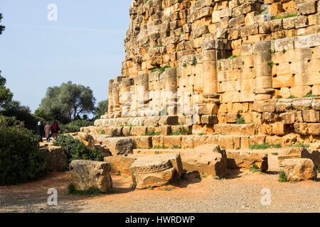 Royal Mausoleum of Mauretania in Algeria, a funerary monument built in 3BC by the King of Mauretania, Juba II, and his Queen Cleopatra Selene II. Stock Photo