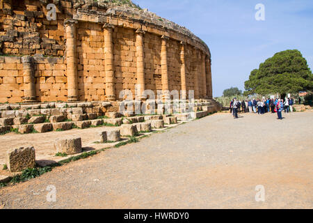 Royal Mausoleum of Mauretania in Algeria, a funerary monument built in 3BC by the King of Mauretania, Juba II, and his Queen Cleopatra Selene II. Stock Photo