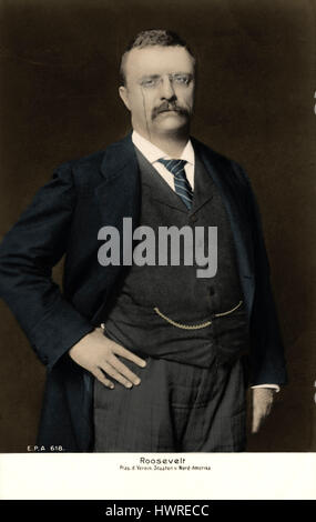 Theodore (Teddy) Roosevelt, Jr. - 26th President of the United States. 27 October 1858 – 6 January 1919 Stock Photo