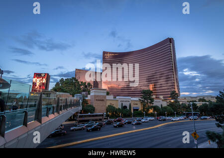 Wynn Hotel and Casino at sunset - Las Vegas, Nevada, USA Stock Photo