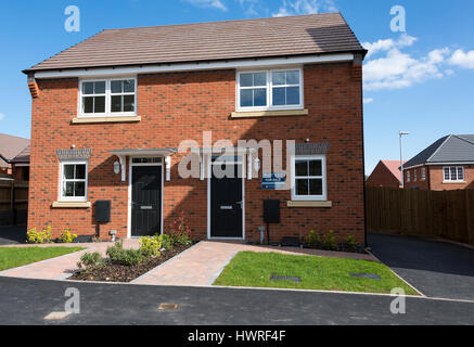 Semi detatched housing built by David Wilson Homes Stock Photo