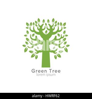 Vector illustration of stylized Tree.   All objects are conveniently grouped and easily editable Stock Vector