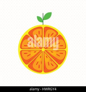 Half orange Stock Vector