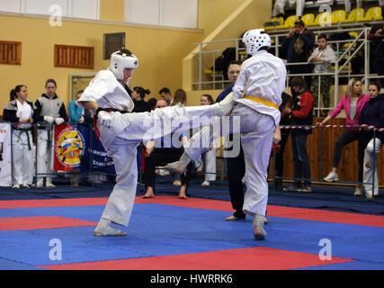 Kyokushin Karate Kid Championship Russia  2017 Stock Photo