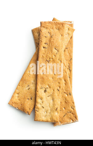 The healthy crispbread isolated on white background. Stock Photo