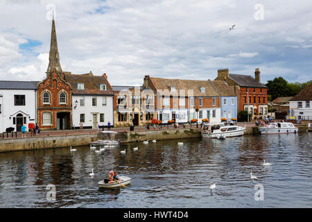 The Quay and River Great Ouse, St Ives, Cambridgeshire, England Stock Photo