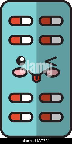 medicine box character icon Stock Vector