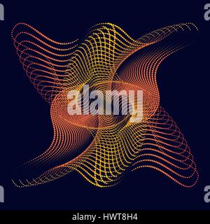 Geometric ornaments with dotted lines Stock Vector