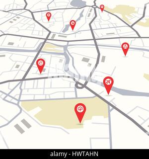 Vector city map Stock Vector